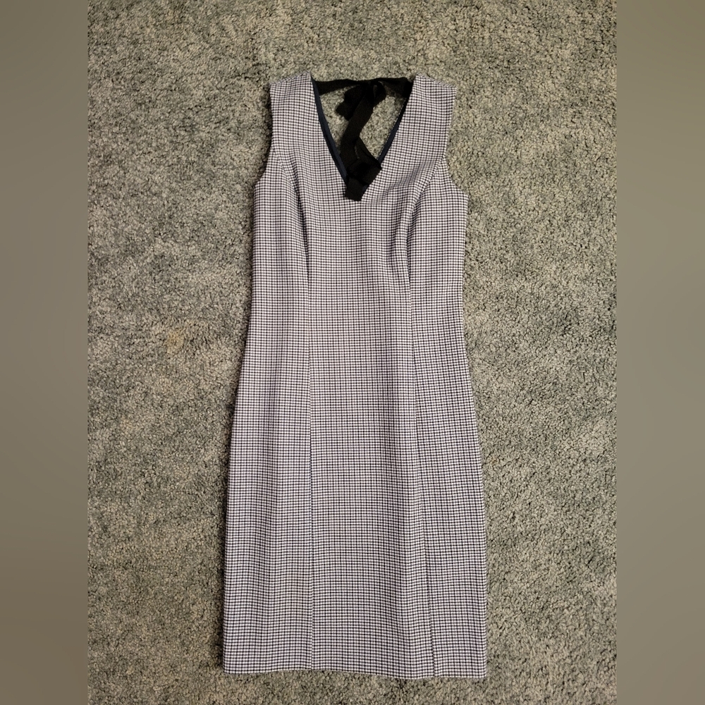 Elegant Black and White Checkered Dress